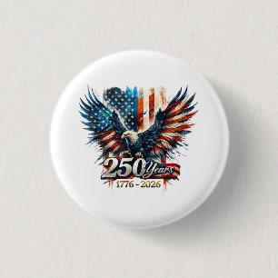 250 Jaar Amerika Herdenking 250e Onafhankelijkheid Ronde Button 3,2 Cm