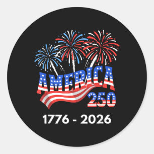 250 Jaar Amerika Herdenking 250e Onafhankelijkheid Ronde Sticker