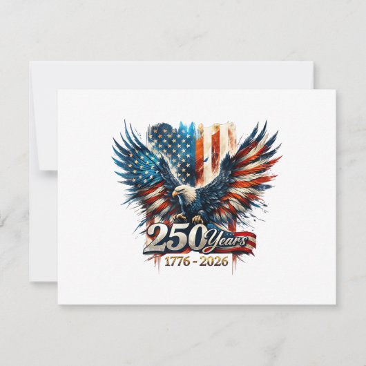 250 Jaar Amerika Herdenking 250e Onafhankelijkheid Save The Date (Voorkant)