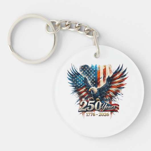 250 Jaar Amerika Herdenking 250e Onafhankelijkheid Sleutelhanger (Voorkant)