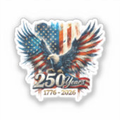 250 Jaar Amerika Herdenking 250e Onafhankelijkheid Sticker (Voorkant)