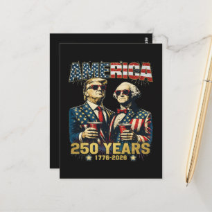 250 Jaar Amerika Herdenking 250e Trump Briefkaart