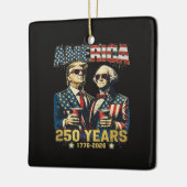 250 Jaar Amerika Herdenking 250e Trump Keramisch Ornament (Links)