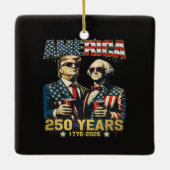 250 Jaar Amerika Herdenking 250e Trump Keramisch Ornament (Achterkant)