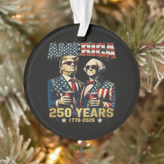 250 Jaar Amerika Herdenking 250e Trump Ornament (Boom)