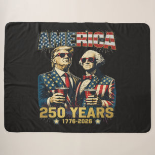 250 Jaar Amerika Herdenking 250e Trump Sherpa Deken