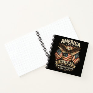 250 Jaar Amerika Herdenkingsvlag VS Notitieboek