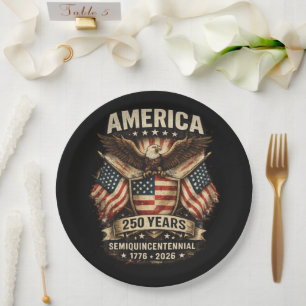 250 Jaar Amerika Herdenkingsvlag VS Papieren Bordje