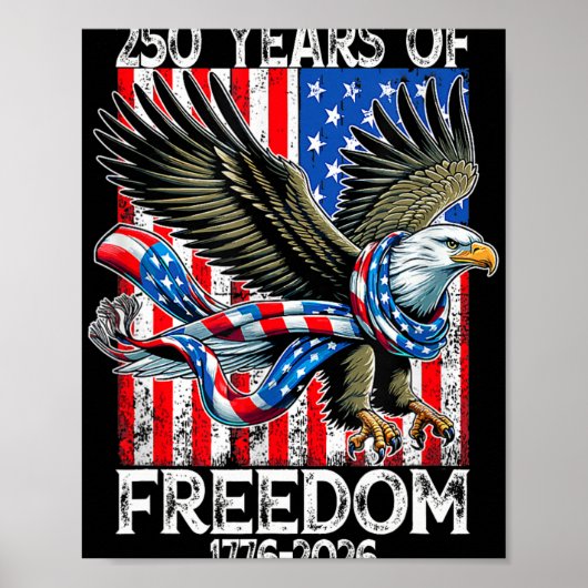 250 Jaar Amerika Jubileum 250e Onafhankelijkheid D Poster (Voorkant)