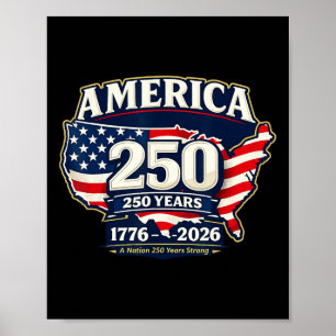 250 Jaar Amerika Jubileum 250e Verjaardag Vr Poster