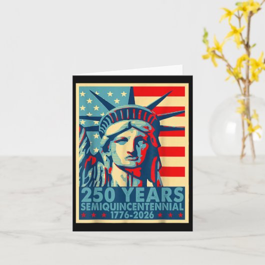 250 jaar Amerika Jubileum 4 juli Onafhankelijk Kaart (Gele Bloem)