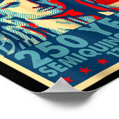 250 jaar Amerika Jubileum 4 juli Onafhankelijk Poster (Hoek)