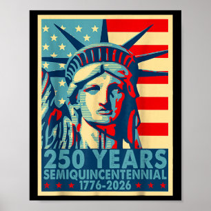 250 jaar Amerika Jubileum 4 juli Onafhankelijk Poster