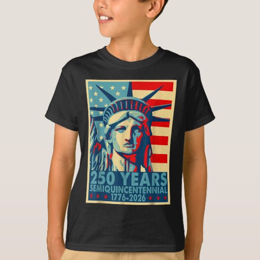 250 jaar Amerika Jubileum 4 juli Onafhankelijk T-shirt (Voorkant)