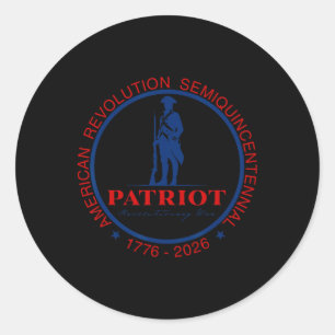 250 jaar Amerika Jubileum 4 juli  Wom Ronde Sticker