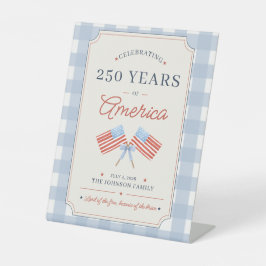250 Jaar Amerika Patriotische Partij Decor Welkom Reclamebord Met Voetstuk