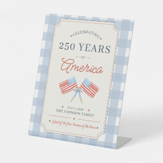 250 Jaar Amerika Patriotische Partij Decor Welkom Reclamebord Met Voetstuk