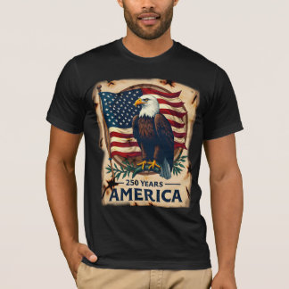 250 Jaar Amerika Patriottische Jubileumeditie T-shirt