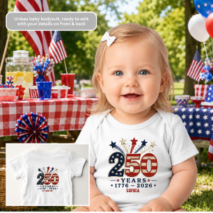 250 Jaar Amerika Persoonlijke Baby Bodysuit