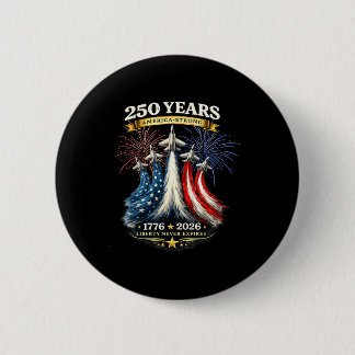 250 Jaar Amerika Sterk 1776 Kunstwerk Ronde Button 5,7 Cm