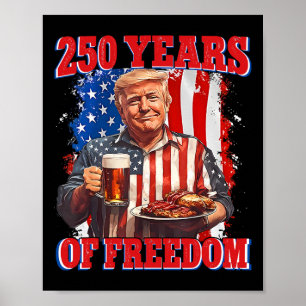 250 Jaar Amerika Trump 4 juli 2026 Vrijheid Onafha Poster