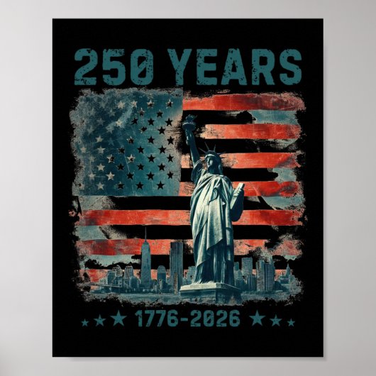 250 Jaar Amerika Verjaardag 1776 2026 Beeld Van Poster (Voorkant)