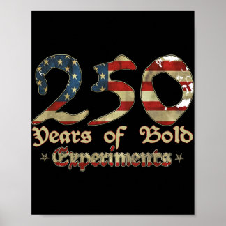 250 Jaar Amerika Verjaardag 1776-2026 Onafhankelij Poster