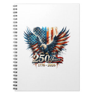 250 Jaar Amerika Verjaardag 250e Onafhankelijkheid Notitieboek