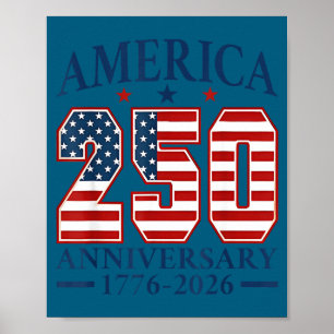 250 jaar Amerika verjaardag 250e onafhankelijkheid Poster