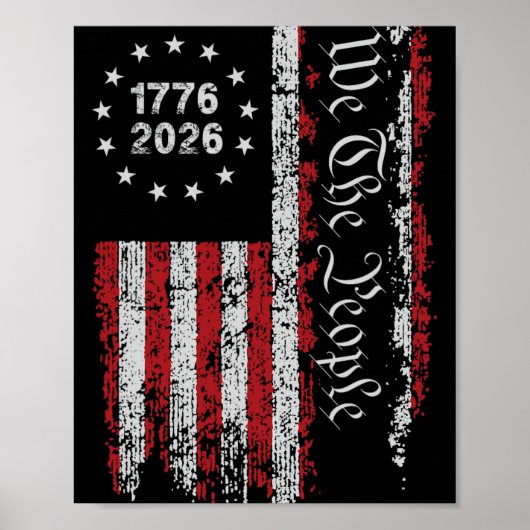 250 Jaar Amerika Verjaardag 250e Onafhankelijkheid Poster (Voorkant)