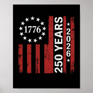 250 Jaar Amerika Verjaardag 250e Onafhankelijkheid Poster