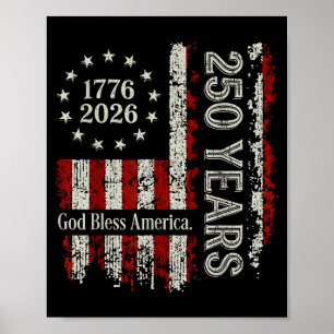 250 jaar Amerika verjaardag 250e onafhankelijkheid Poster