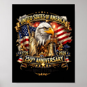 250 Jaar Amerika Verjaardag 250e Onafhankelijkheid Poster