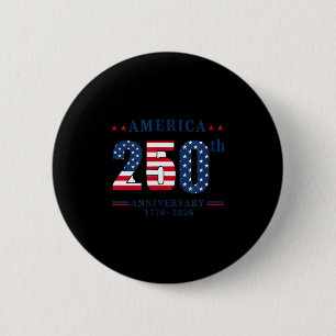 250 jaar amerika verjaardag 250e onafhankelijkheid ronde button 5,7 cm