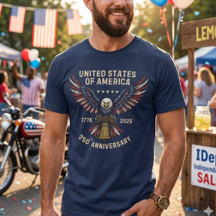 250 Jaar Amerika Verjaardag 250e Onafhankelijkheid T-shirt