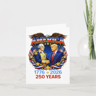 250 Jaar Amerika Verjaardag 250ste Feestdagen Kaart