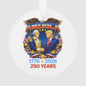 250 Jaar Amerika Verjaardag 250ste Ornament (achterkant)