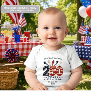 250 Jaar Amerika Verjaardag Baby Bodysuit