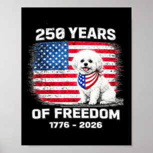250 Jaar Amerika Verjaardag Bichon Frise 250ste A Poster