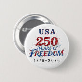 250 Jaar Amerika Verjaardag Ronde Button 5,7 Cm (Voorkant /achterkant)