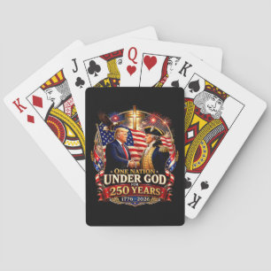 250 Jaar Amerika Verjaardag Trump Washington Pokerkaarten