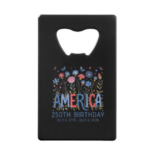 250 Jaar Amerika Verjaardag VS 250e Verjaardag F Creditkaart Flessenopener
