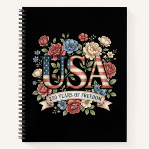 250 Jaar Amerika Verjaardagsbloemen USA 250e Bi Notitieboek