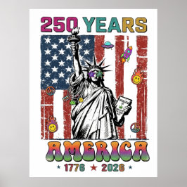 250 Jaar Amerika Vierde Juli 2026 Patrio Semiquinc Poster