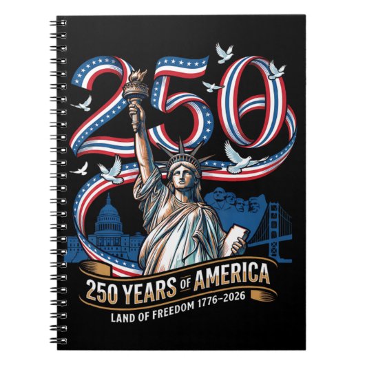 250 Jaar Amerika Viering 1776 2026 Notitieboek (Voorkant)