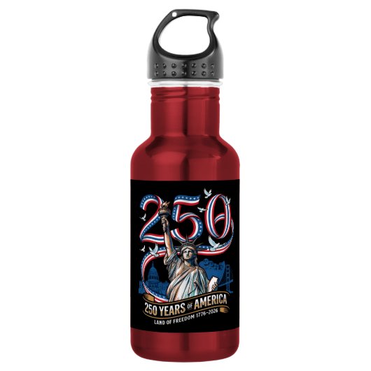250 jaar Amerika viering 1776 2026 Waterfles (Voorkant)