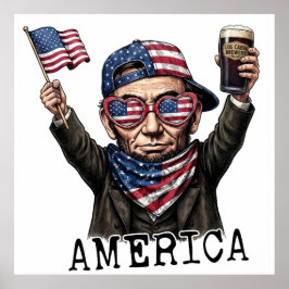250 jaar Amerika Viering 1776 Abe Lincoln Poster