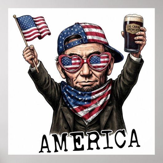 250 jaar Amerika Viering 1776 Abe Lincoln Poster (Voorkant)