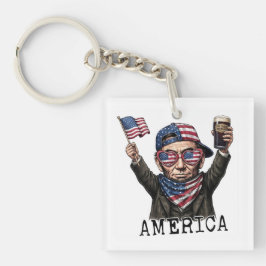 250 jaar Amerika viering 1776 Lincoln Abe Sleutelhanger