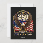 250 Jaar Amerika viering 250e Feestdagenkaart (Achterkant)